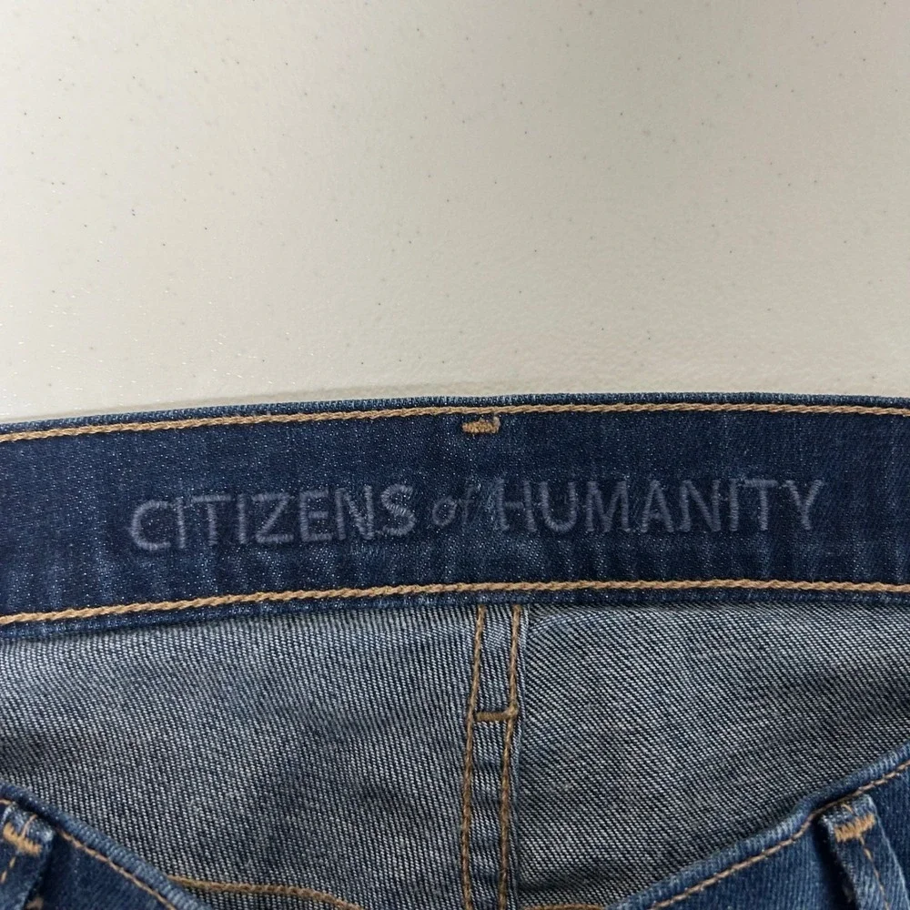 Citizens of Humanity Dylan Boy Jeans Womens 28 Blue Drop Rise Cropped 1254-876